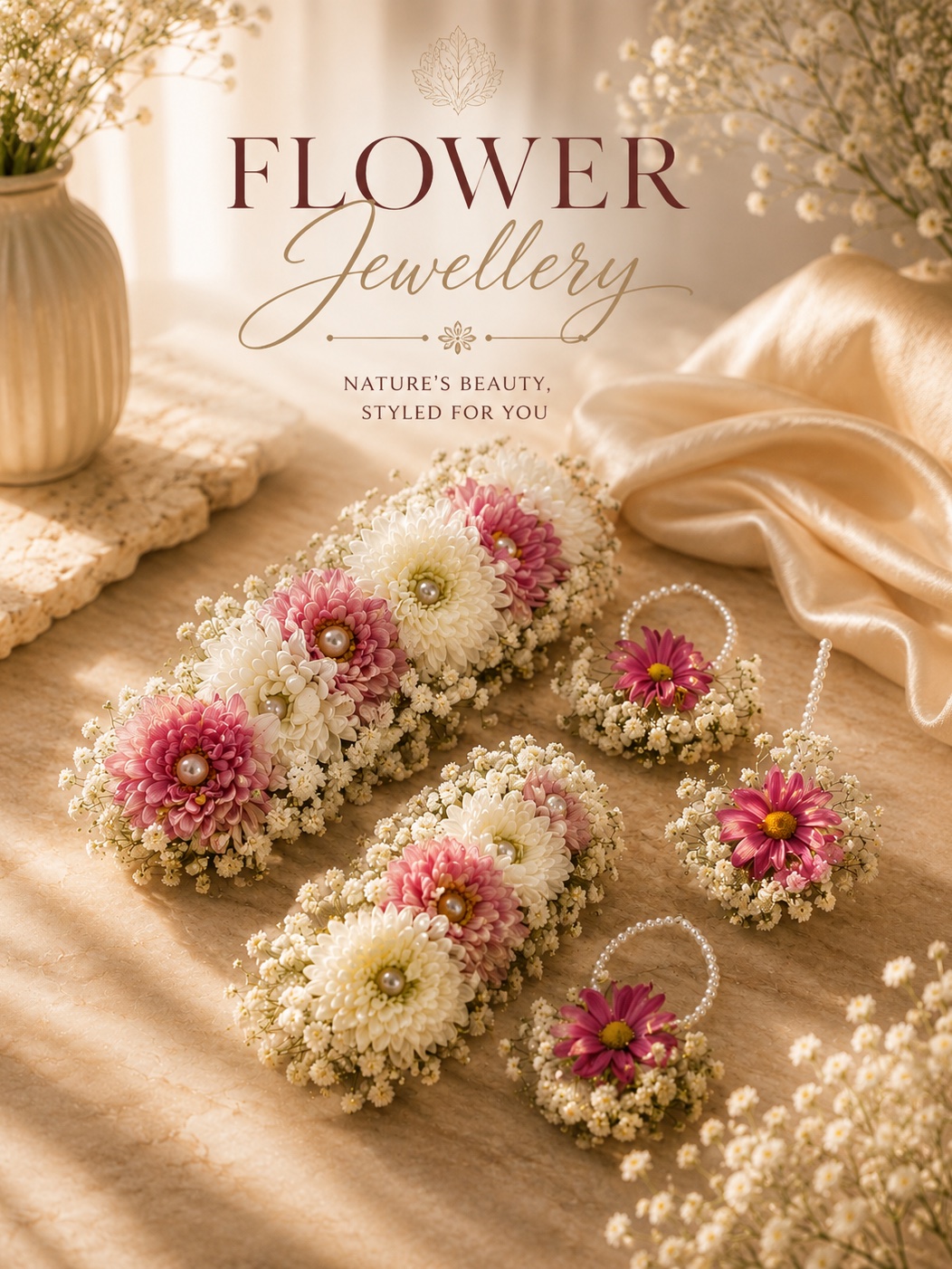 Real flower haars and kaleeras