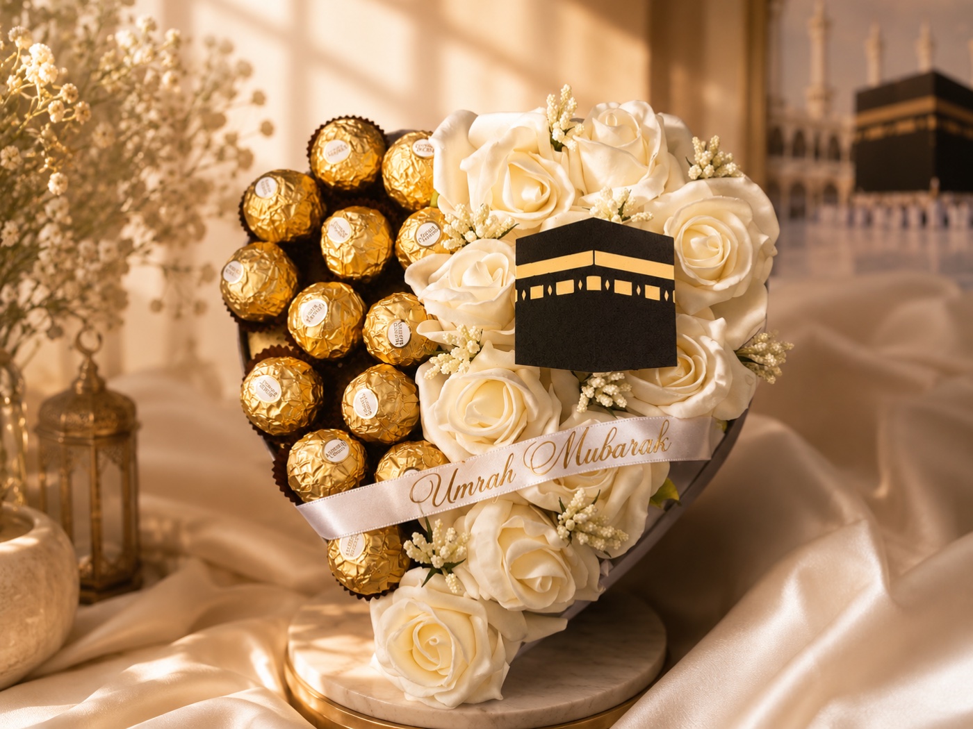 Umrah and Hajj Mubarak flowers